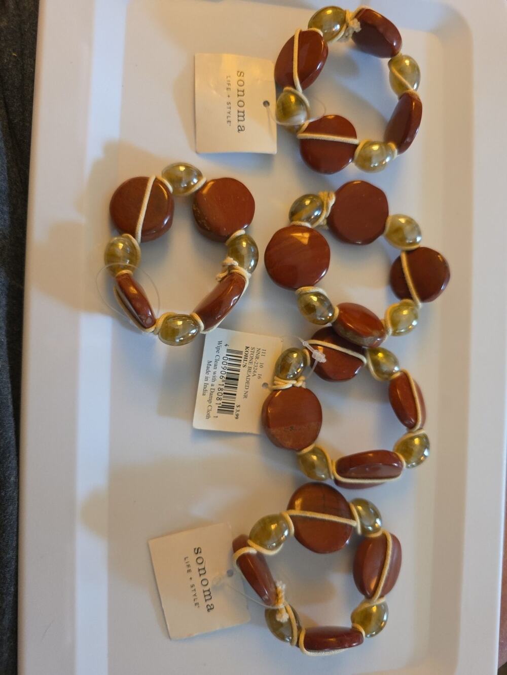 Sonoma Stone Beaded Napkin Rings
